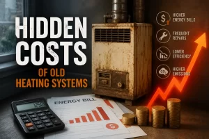 Hidden costs of old heating systems causing higher energy bills and maintenance costs in Australia
